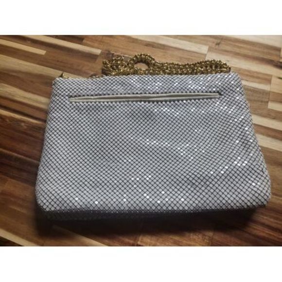American Eagle Outfitters AEO Whire‎ Metal Mesh Gold Finished Shoulder Strap - Picture 1 of 7